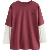 Next Camisola borgonha / branco