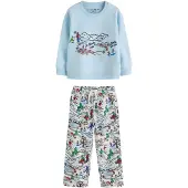 Next Pijama azul claro / verde / preto / branco