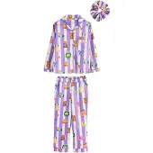 Next Pijama 'Capybara' castanho / amarelo / roxo claro / branco