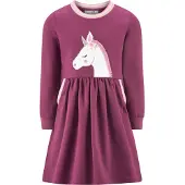 Happy girls Vestido cor-de-rosa / vermelho violeta / preto / branco