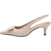 Lipsy Sapatos abertos atrás ecru