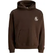Jack & jones Sweatshirt 'JORFrederiksberg' castanho / branco