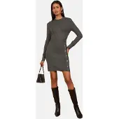 Love & roses Vestido de malha cinzento