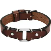 Fossil Pulseira 'Machine' castanho