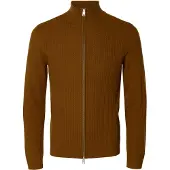 Selected Casaco de malha 'SLMTRAY' caramelo