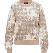 Monari Pullover bege claro / brocado / acinzentado