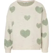 Hailys Pullover areia / verde claro