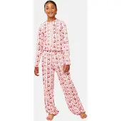 Lipsy Pijama cor-de-rosa / rosa pastel / vermelho
