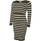 Mamalicious Vestido de malha 'New Siv June' oliveira / branco