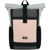 LARKSON Mochila 'No 2' cinzento / cor-de-rosa / preto
