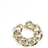 Addicted Pulseira 'Veronica bracciale a catena placcata oro & cristalli Swarovski' ouro