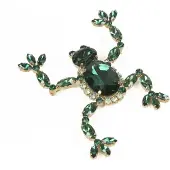 Addicted Broche ouro / verde escuro