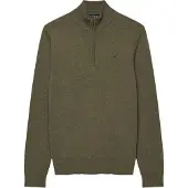 Superdry para homem. M6110783A Suéter com meio zíper Wool Blend verde (S), Casual, Lã