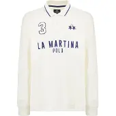 La Martina Camisa azul escuro / branco