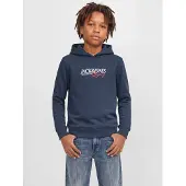 Jack & jones Junior Sweatshirt 'JJJade' azul escuro / arando / branco