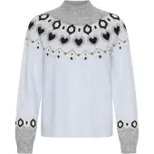 Cream Pullover bege / azul claro / preto