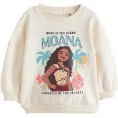Next Sweatshirt 'Disney Moana' creme / azul claro / castanho / preto