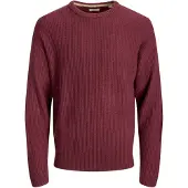 JJ REBEL Pullover 'JREBLOGAN' vermelho escuro