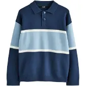 Next Camisola azulado / branco