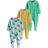 Next Pijama azul claro / açafrão / verde / abe