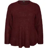Zizzi Blusa 'EPLUM' bordeaux