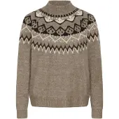 Cream Pullover 'CRCherrie' creme / brocado / castanho escuro