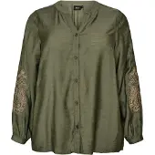 Zizzi Blusa 'CAJANICE' verde escuro