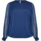 Zizzi Blusa 'PAULA' azul noturno