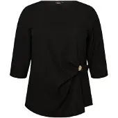 Zizzi Blusa tradicional 'MOLINA' preto