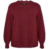Zizzi Pullover 'SUNNY' vermelho vinho