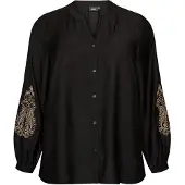 Zizzi Blusa 'AJANICE' bege / preto