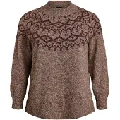 Zizzi Pullover castanho escuro