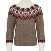 Cream Pullover 'Cherrie' bege mosqueado / mistura de cores