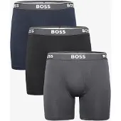 BOSS Boxers 'Power' azul noturno / oliveira / preto / branco
