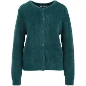 We fashion Casaco de malha verde escuro