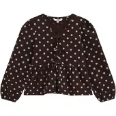 We fashion Blusa azul pastel / castanho escuro