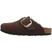 Birkenstock Sapato Slip-on 'Boston' castanho escuro