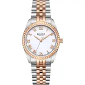 Régler Relógios analógicos 'Infinité Steel Silver/Rose Gold - Pearl' ouro rosa / prata / branco pérola