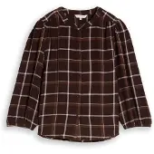 Tom Tailor Blusa bege / castanho / castanho escuro