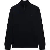 Superdry para homem. M6110783A Camisola com fecho até meio Wool Blend marinho (XL), Casual, Lã