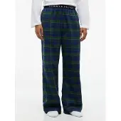 Tommy Hilfiger Calças de pijama navy / verde escuro / vermelho