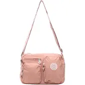 Mindesa Mala de ombro cor-de-rosa / branco