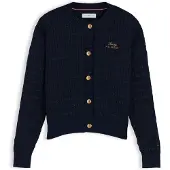 Tommy Hilfiger Casaco de malha azul escuro / ouro