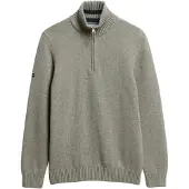 Superdry para homem. M6110648A Camisola Henley cinza (M), Casual, Algodão, Manga comprida
