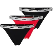 HUGO Tanga cinzento / vermelho / preto