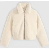 Levi's para mulher. 007UM-0000 Jaqueta Daly Sherpa bege (L), Casual, Poliéster