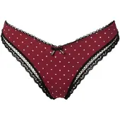 HUGO Tanga 'UNIQUE' bordeaux / preto / branco