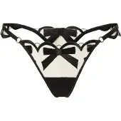 Bluebella Tanga 'Belle' preto / offwhite
