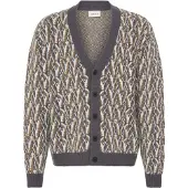 !Solid Casaco de malha 'SDVarian' mostarda / cinzento / branco