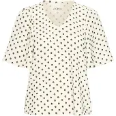 Ichi Blusa 'ZABBY' preto / branco lã